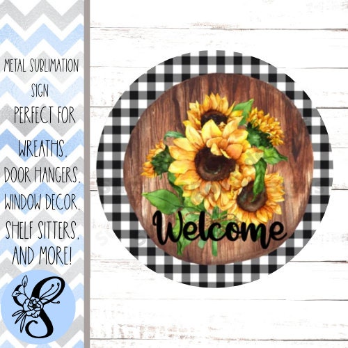 Wreath Sign, Sunflower Wreath Sign, Everyday Wreath Sign, Sugar Pepper Designs, Sign For Wreath, Door Decor