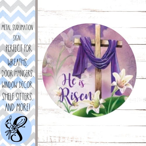 Wreath Sign, Easter Wreath Sign, He Is Risen Wreath Sign, Christian Wreath Sign, Sugar Pepper Designs, Sign For Wreath, Door Decor