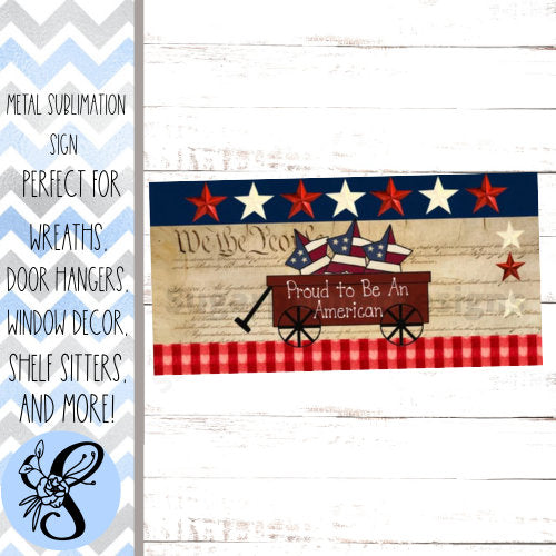 Wreath Sign, Proud To Be An American Patriotic Wreath Sign, Summer Wreath Sign, Sugar Pepper Designs, Door Decor, Sign For Wreath