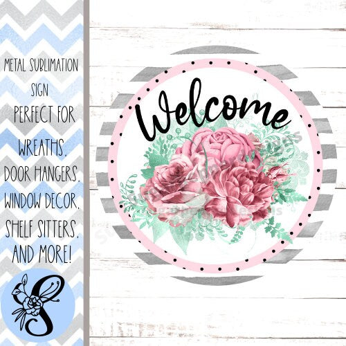 Wreath Sign, Welcome Wreath Sign, Round Wreath Sign, Everyday Wreath Sign, Sugar Pepper Designs, Sign For Wreath, Door Decor