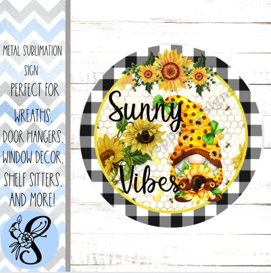 Wreath Sign, Round Metal Sign, Metal Wreath Sign, Sunflower Wreath Sign, Sugar Pepper Designs, Sign For Wreath, Door Decor