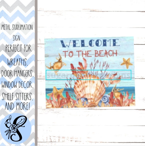 Wreath Sign, Welcome Beach Wreath Sign, Summer Wreath Sign, Nautical Wreath signs Sugar Pepper Designs Sign For Wreath Door Decor