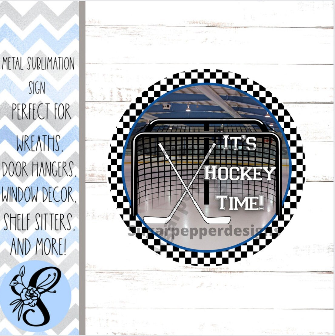 Wreath Sign, Hockey Wreath Sign, Sports Wreath Sign, Sugar Pepper Designs, Sign For Wreath, Wreath Embellishment