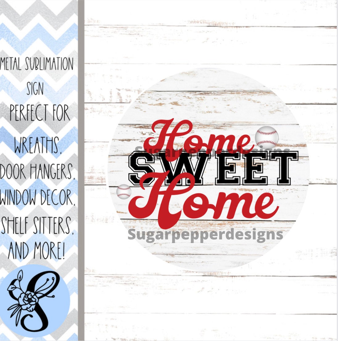 Wreath Sign, Baseball Wreath Sign, Home Sweet Home Wreath Sign, Sports Wreath Sign