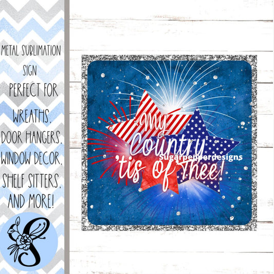 Wreath Sign, My Country Tis Of Thee Patriotic Wreath Sign, Summer Wreath Sign, Sugar Pepper Designs, Door Decor, Sign For Wreath