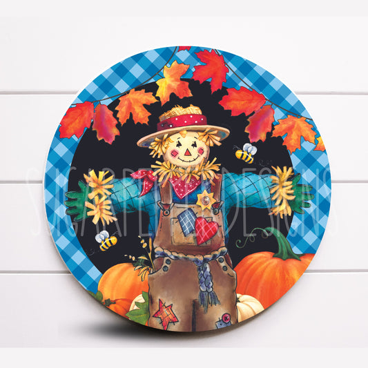 Wreath Sign, Scarecrow Fall Wreath Sign, Wreath Attachment, Scarecrow Fall decoration, Fall Fresh Pumpkins, Turkey Thanksgiving sign