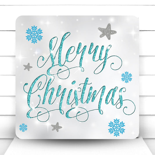 Wreath Sign, Merry Christmas Wreath Sign, Wintery Wreath Sign, Snowflake Wreath Sign, Sugar Pepper Designs, Sign For Wreath