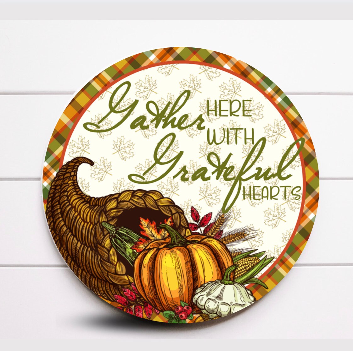 Wreath Sign, Fall Wreath Sign, Gather Here With Grateful Hearts Wreath Sign, Sugar Pepper Designs, Sign For Wreath, Thanksgiving Supplies,