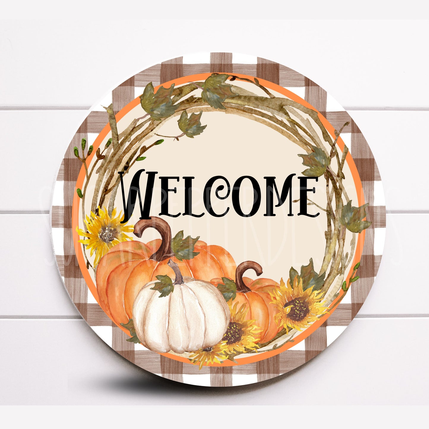 Wreath Sign, Welcome Fall Wreath Sign, White Pumpkin Wreath Sign, Sugar Pepper Designs, Sign For Wreath, Thanksgiving Supplies