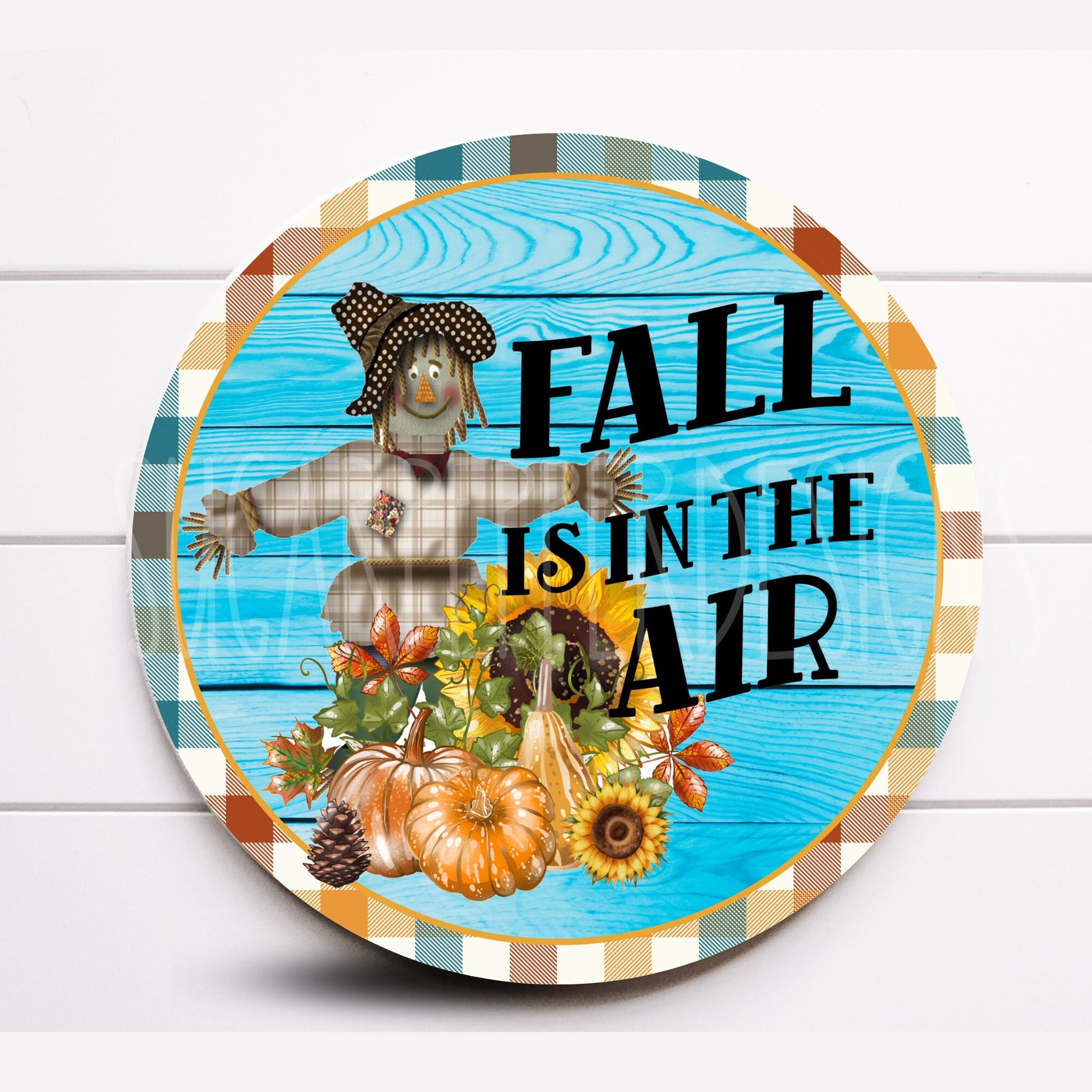 Wreath Sign, Fall Is In the Air Wreath Sign, Scarecrow Wreath Sign, Sugar Pepper Designs, Signs For Wreaths