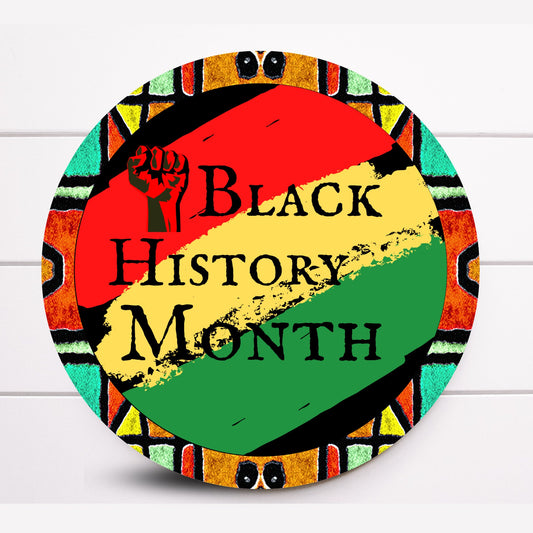 Wreath Sign, Round Wreath Sign, Black History Wreath Sign, My History is Strong Sign, Pepper Designs, Sign For Wreath, Wreath Attachments