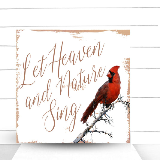 Wreath wsign, Let Heaven and Nature Sing Cardinal Wreath Sign, Winter Wreath Sign, Sugar Pepper Designs, Sign For Wreath