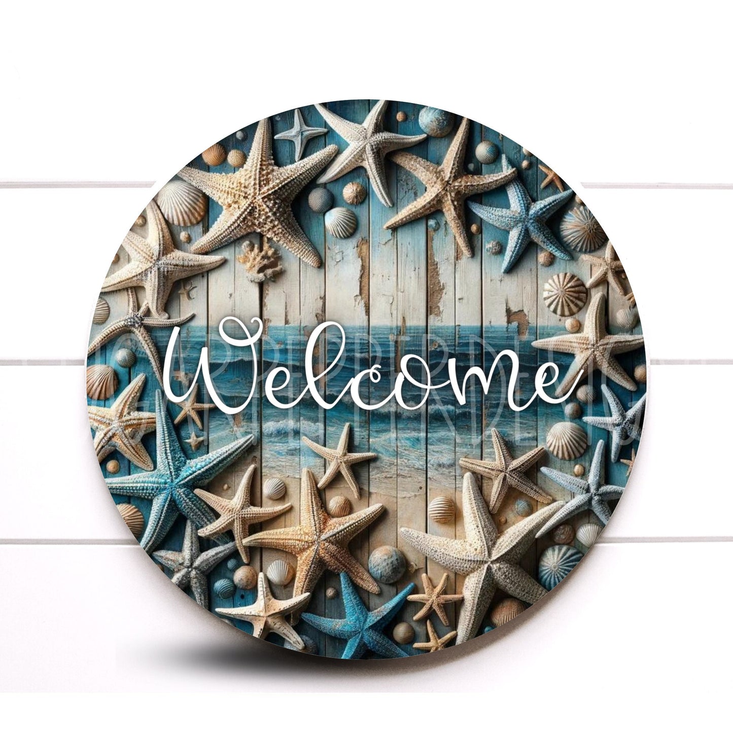 Wreath Sign, Welcome Seashell Coastal Everyday Wreath Sign, Sign For Wreath, Wreath Embellishments, Sugar Pepper Designs,DIY Project