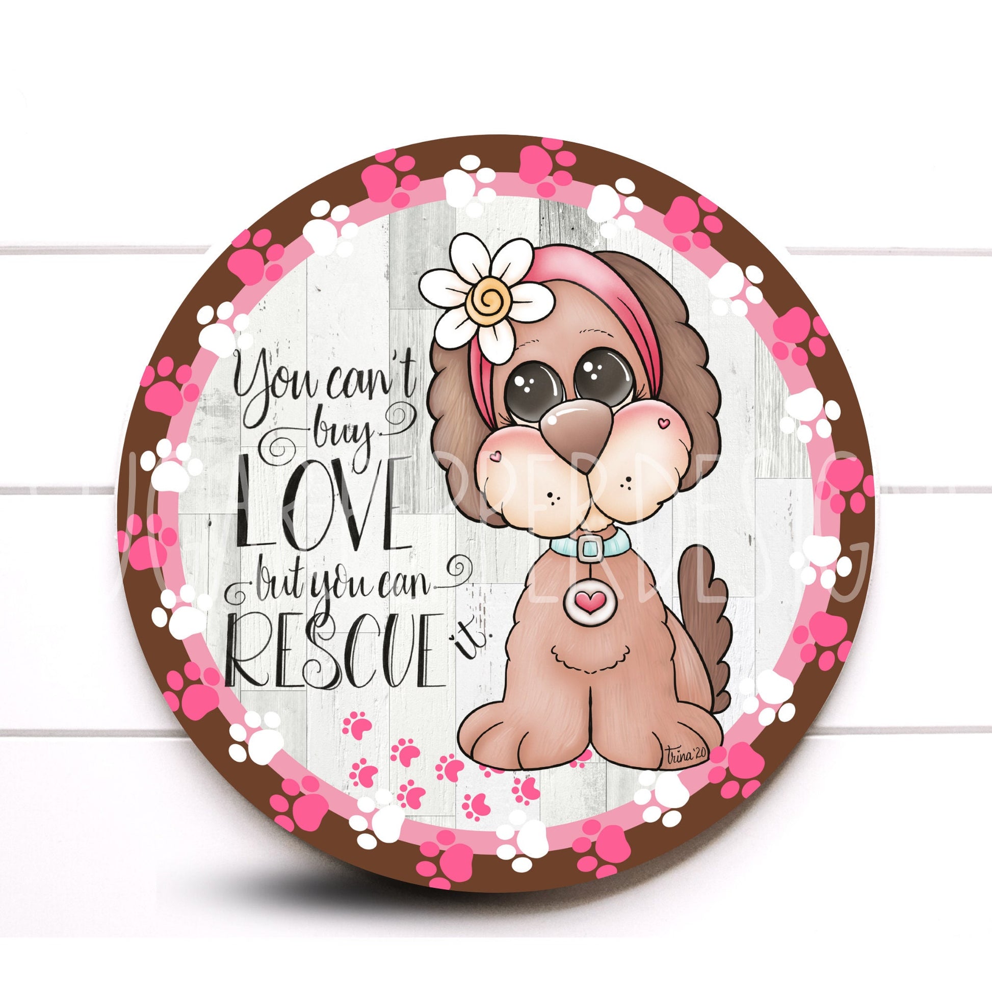 Wreath Sign, Animal Rescue Wreath Sign, Round Wreath Sign, Dog Mom Wreath Sign, Sugar Pepper Designs, Sign For Wreath, Door Decor