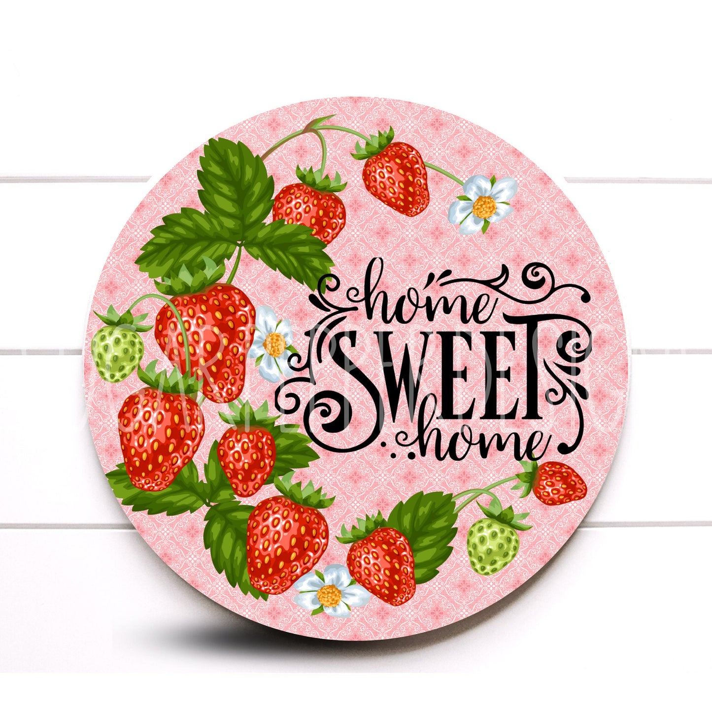 Wreath Sign, Wreath Sign, Home Sweet Home Wreath Sign, Strawberry Wreath Sign, Sugar Pepper Designs, Sign For Wreath, Door Decor