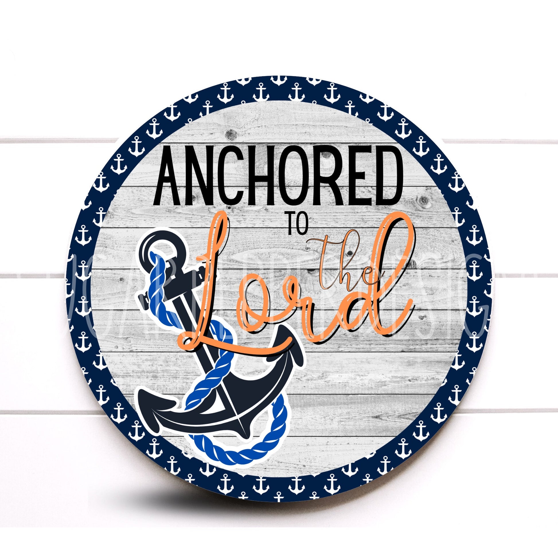 Nautical Wreath Sign, Anchor Wreath Sign, Lake Wreath Sign, Metal Wreath Sign, Aluminum Sign,Sugar Pepper Designs, Sign For Wreath