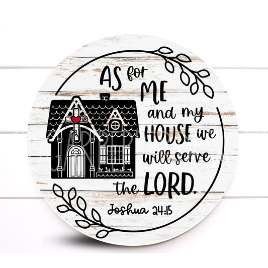 Bible Verse Sign, Scripture Wall Art, Christian Wall Art, Farmhouse Sign, As For Me and My House We Will Serve The Lord, Christian Wall Sign