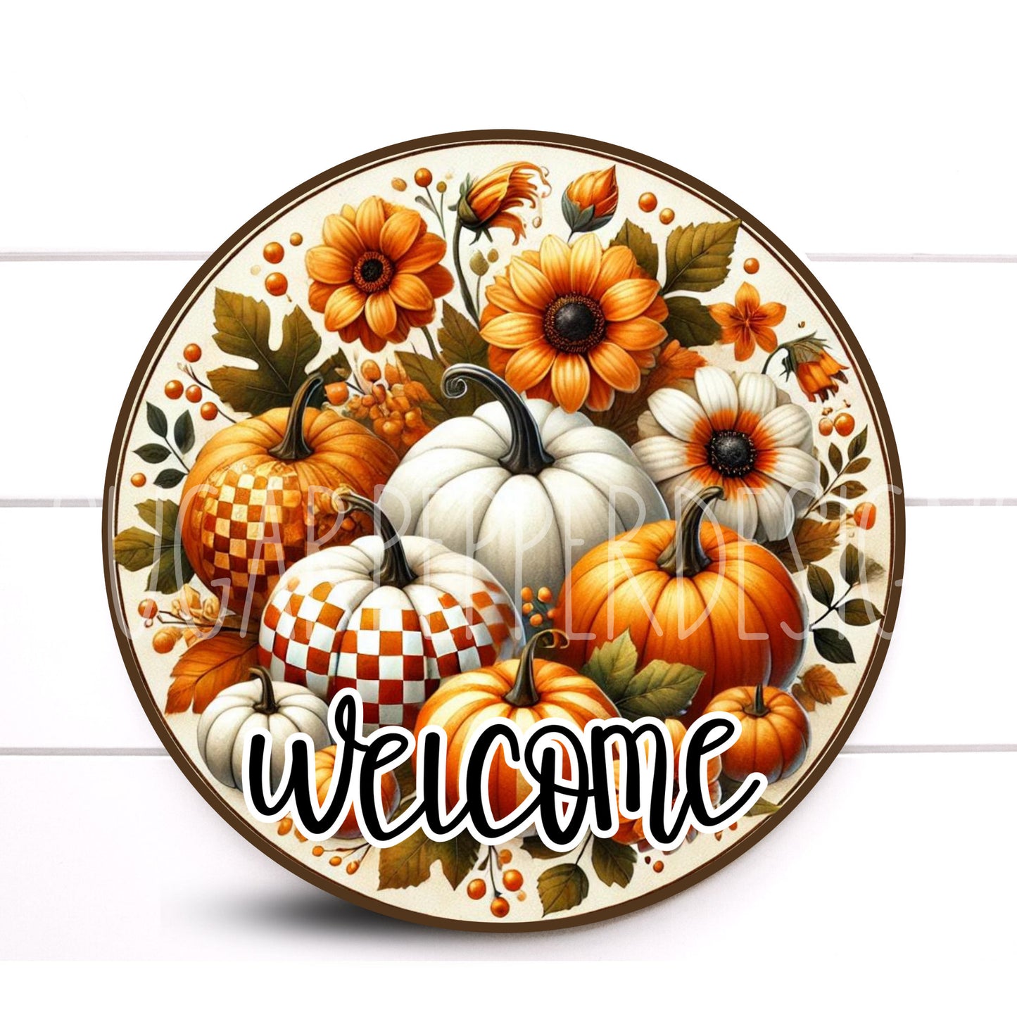 Wreath Sign, Welcome Fall Pumpkin Wreath Sign, Fall Wreath Sign, Pumpkin Wreath Sign, Sugar Pepper Designs, Sign For Wreath