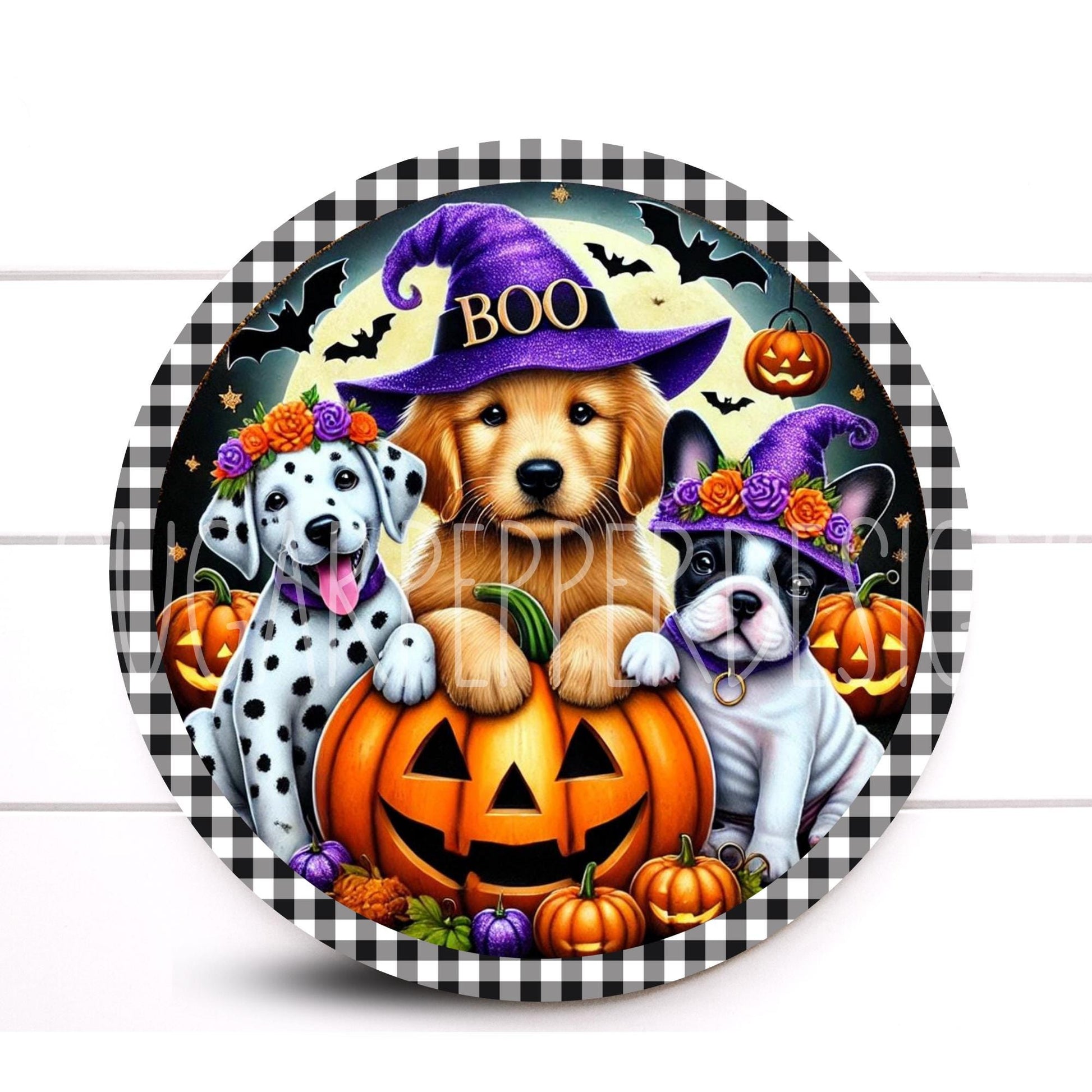 Wreath Sign, Boo Halloween Wreath Sign, Cute Dog Wreath Sign, Halloween Wreath Sign, Sign For Wreath