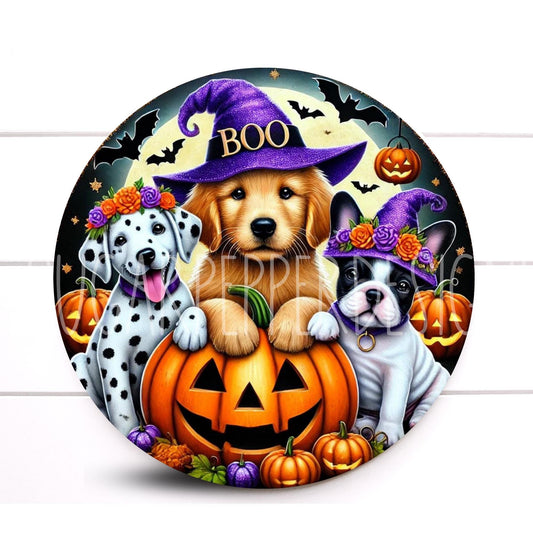 Wreath Sign, Boo Halloween Wreath Sign, Cute Dog Wreath Sign, Halloween Wreath Sign, Sign For Wreath