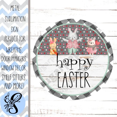 Round Wreath Sign, Easter Wreath Sign, Round Metal Wreath Sign, Rustic Farmhouse Wreath Sign, Sugar Pepper Designs, Sign For Wreath