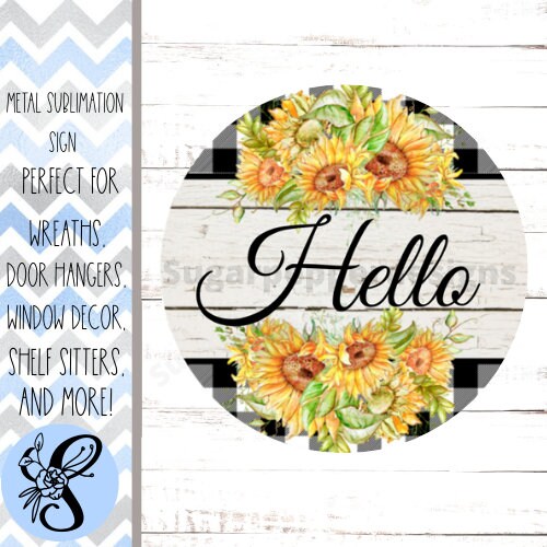 Wreath Sign, Wreath Sign, Sunflower Wreath Sign, Sugar Pepper Designs, Sign For Wreath, Door Decor