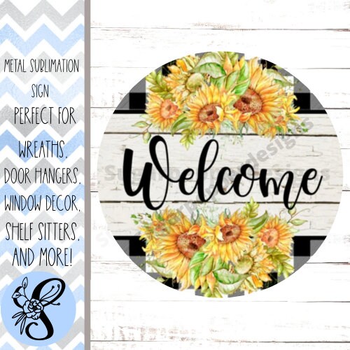 Wreath Sign, Wreath Sign, Sunflower Wreath Sign, Sugar Pepper Designs, Sign For Wreath, Door Decor