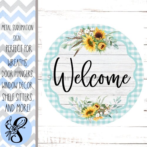 Wreath Sign, Sunflower Wreath Sign, Everyday Wreath Sign, Sugar Pepper Designs, Sign For Wreath, Door Decor