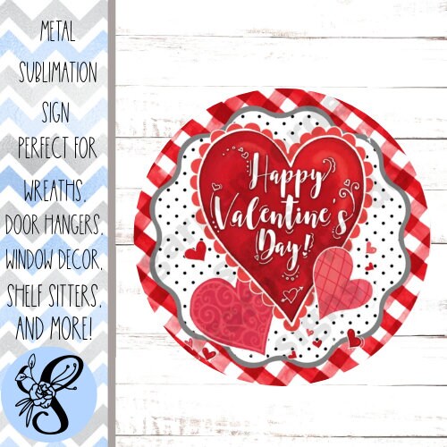 Wreath Sign, Round Wreath Sign, Valentine’s Day Wreath Sign, Hearts Wreath Sign, Sugar Pepper Designs, Sign For Wreath