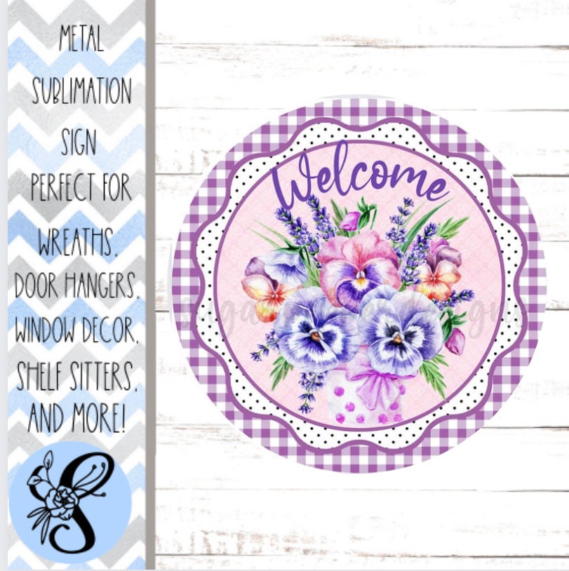 Wreath Sign, Welcome Floral Everyday Wreath Sign, Sign For Wreath, Wreath Embellishments, Sugar Pepper Designs,DIY Project