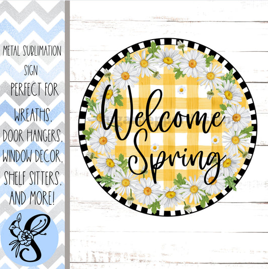 Wreath Sign, Spring Wreath Sign, Daisy Wreath Sign, Sugar Pepper Designs, Sign For Wreath, Door Decor