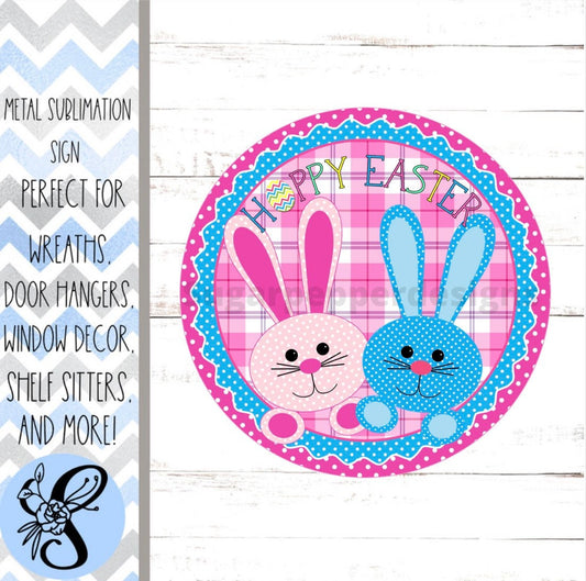 Wreath Sign, Round Wreath Sign, Round Bunny Face Wreath Sign, Easter Bunny Wreath Sign, Sugar Pepper Designs, Sign For Wreath