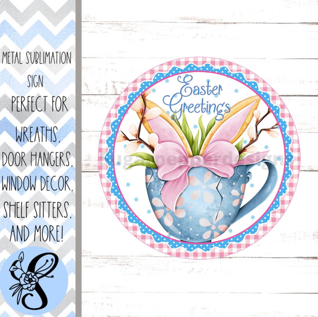 Wreath Sign, Round Wreath Sign, Easter Wreath Sign, Spring Wreath Sign, Sugar Pepper Designs, Sign For Wreath