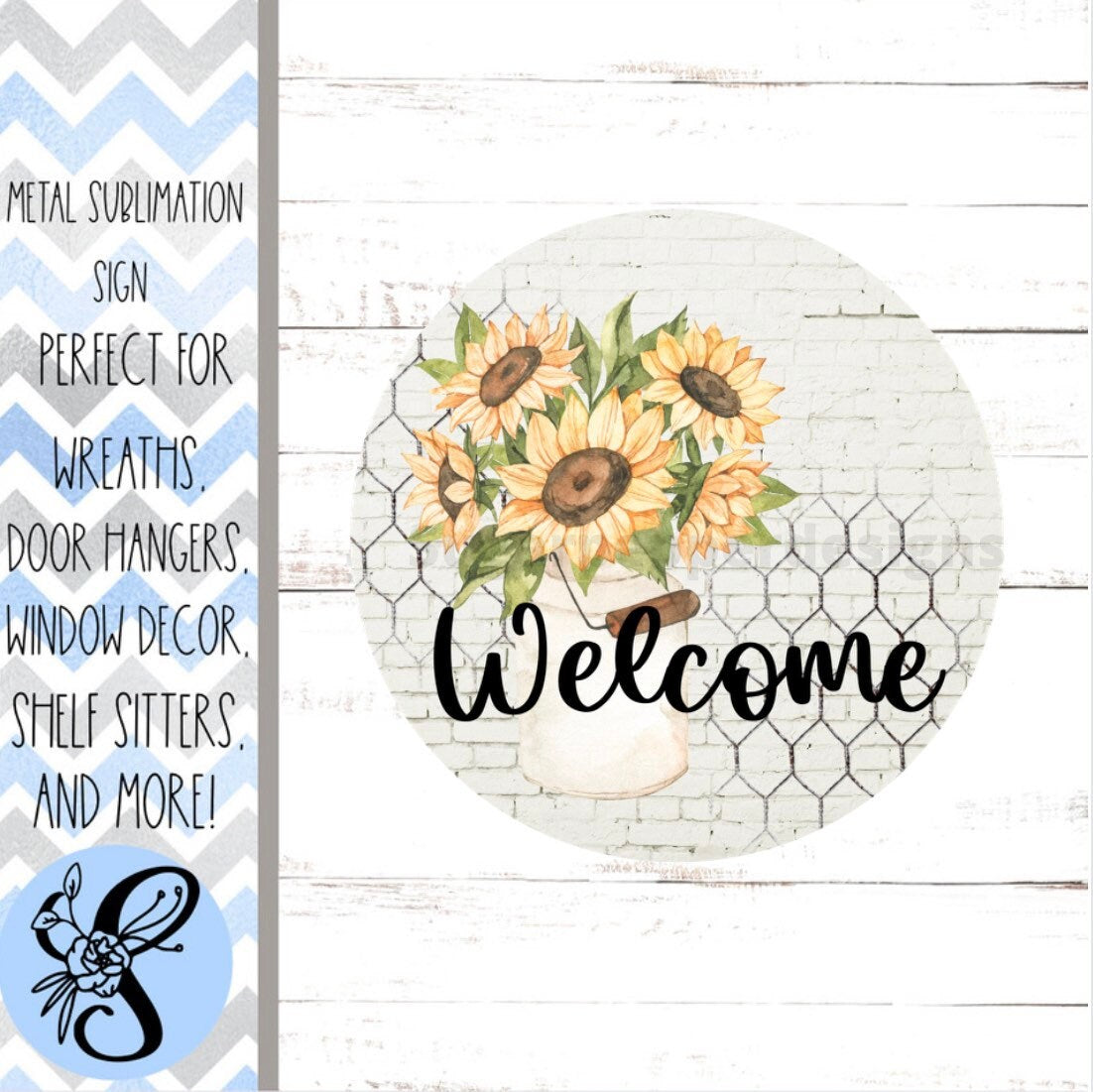 Wreath Sign, Welcome Floral Wreath Sign, Everyday Wreath Signs, Sugar Pepper Designs, Sign For Wreath, Door Decor