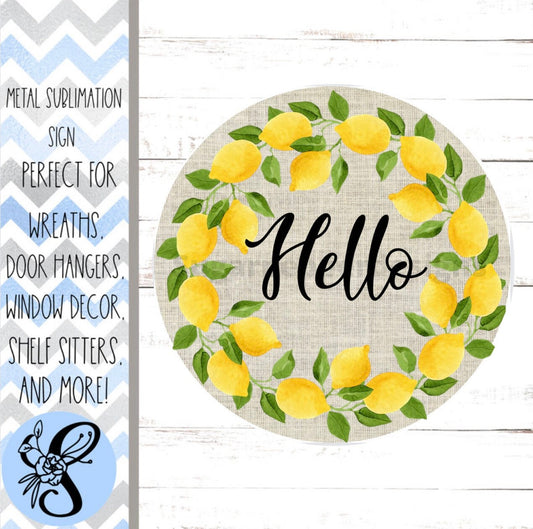 Wreath Sign, Lemon Wreath Sign, Everyday Wreath Sign, Sugar Pepper Designs, Door Decor, Sign For Wreath