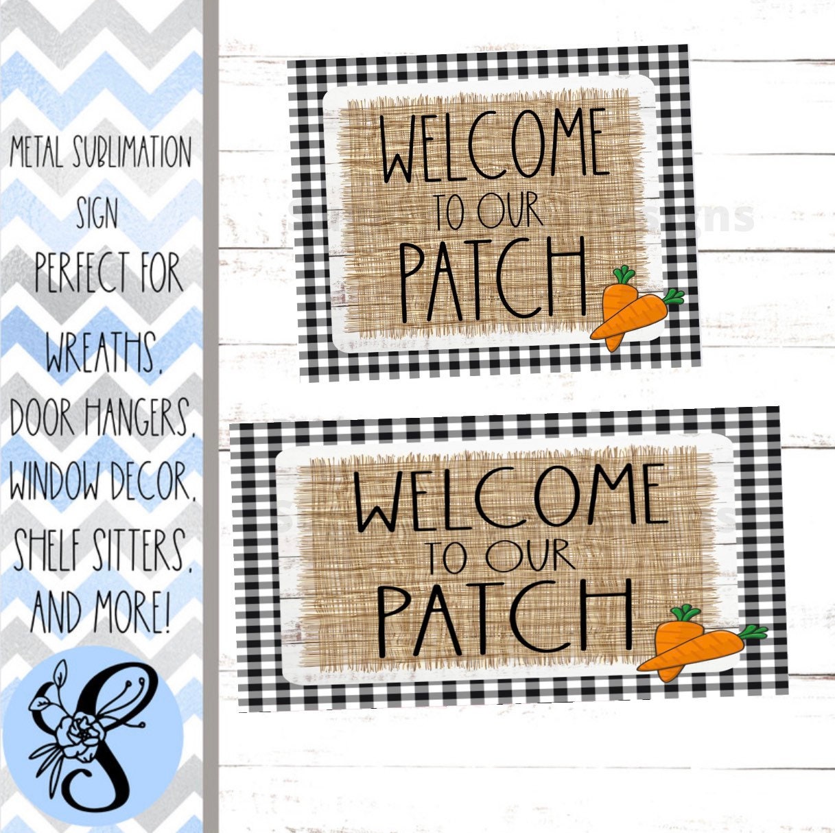 Wreath Sign, Easter Wreath Sign, Welcome to Our Patch Wreath Sign, Sugar Pepper Designs, Sign For Wreath, Door Decor