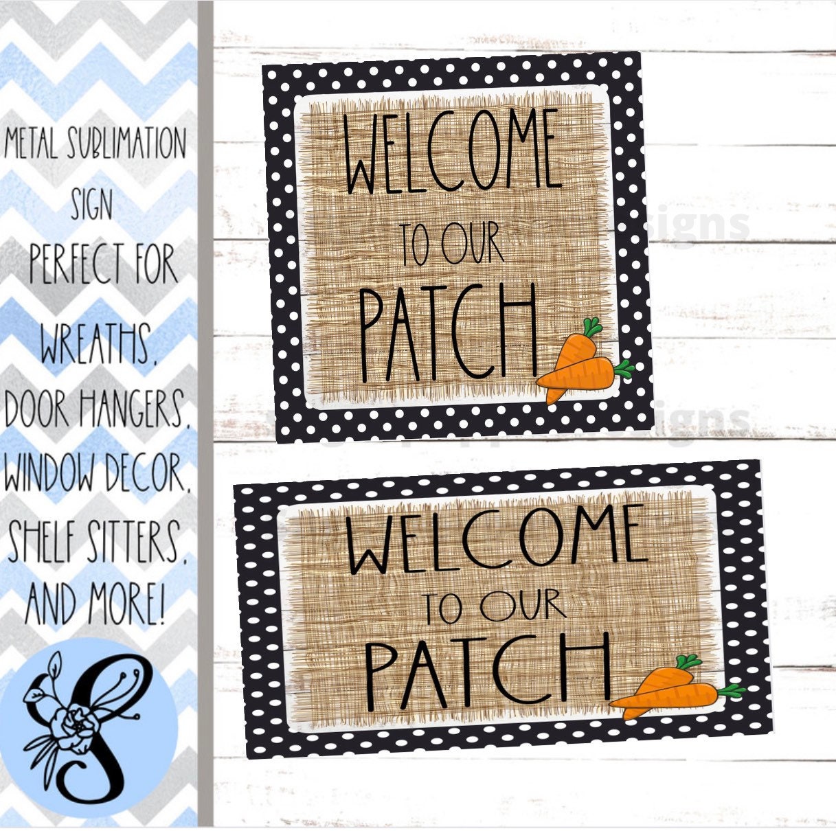 Wreath Sign, Easter Wreath Sign, Welcome to Out Patch Wreath Sign, Sugar Pepper Designs, Sign For Wreath, Door Decor