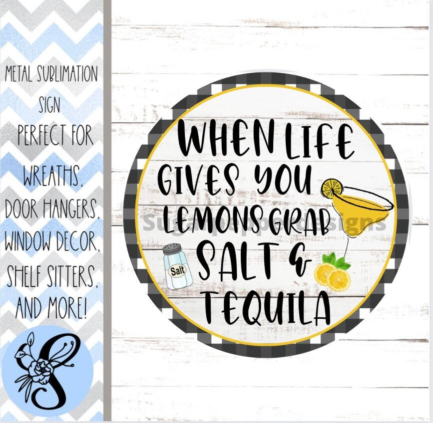 Wreath Sign, Lemon Wreath Sign, When Life Gives You Lemons Sign, Everyday Wreath Sign, Sugar Pepper Designs, Door Decor, Sign For Wreath