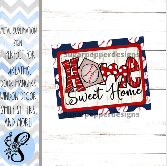 Wreath Sign, Home Sweet Home Baseball Wreath Sign, Sports Wreath Sign, Sugar Pepper Designs, Sign For Wreath