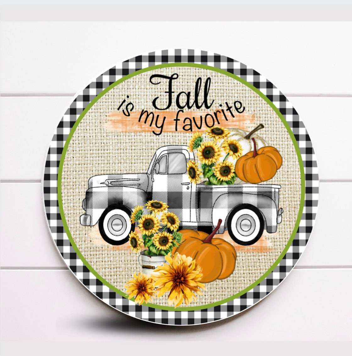 Wreath Sign, Fall Is My Favorite Color Truck Wreath Sign, Pumpkin Wreath Sign, Sugar Pepper Designs, Sign For Wreath