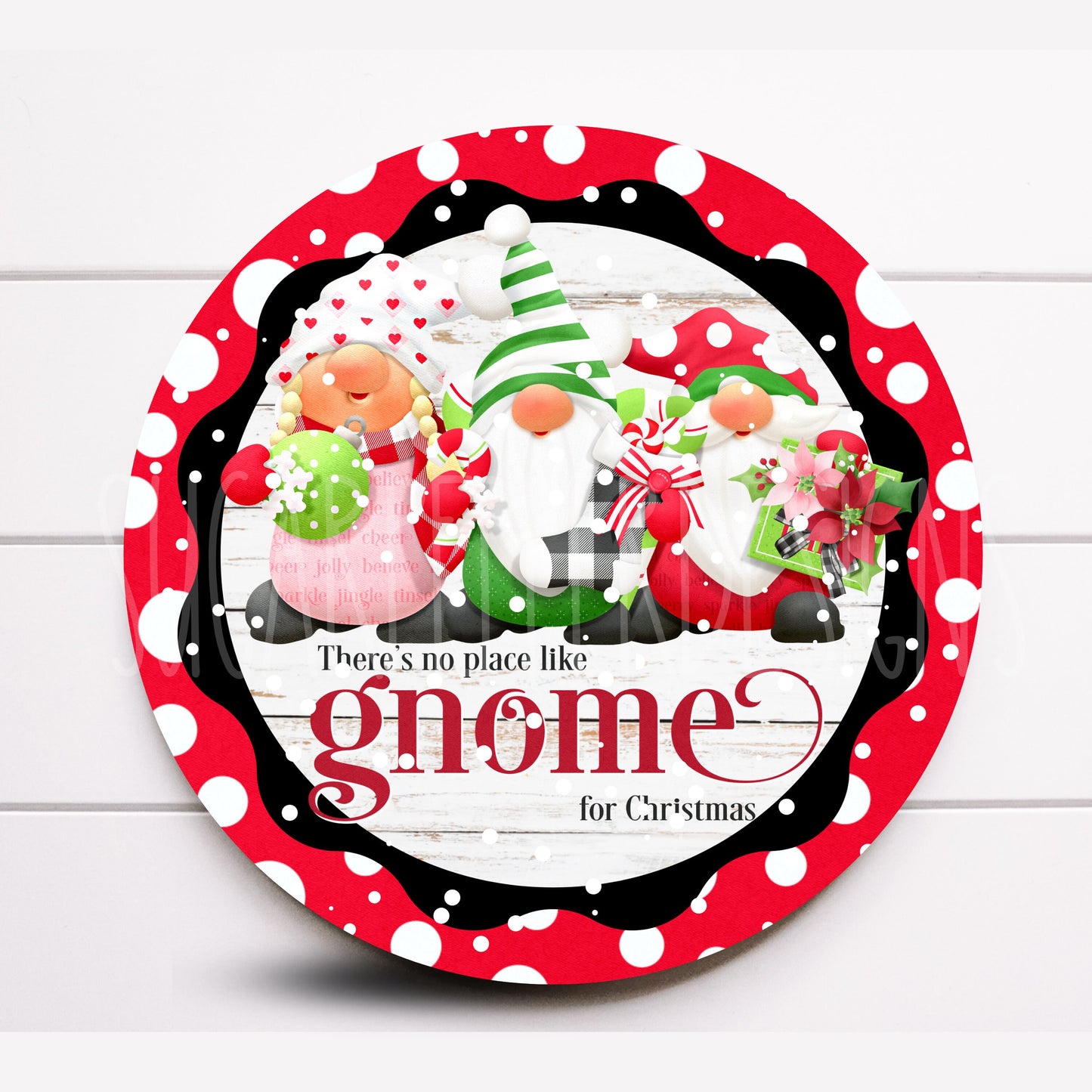 Wreath Sign, Gnome Christmas Wreath Sign, Cute Wreath Sign, Sugar Pepper Designs, Sign For Wreath, Deco Mesh Wreath Sign