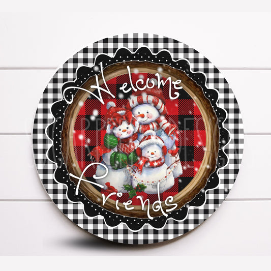 Wreath Sign, Snowman Wreath Sign, Welcome Friends Wreath Sign, Sugar Pepper Designs, Sign For Wreath, Door Decor