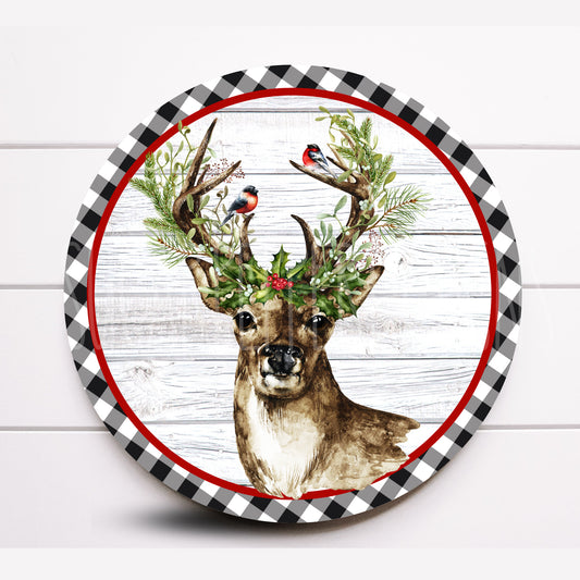 Wreath Sign, Christmas Deer Wreath Sign, Deer Wreath Sign, Sugar Pepper Designs, Signs For Wreaths