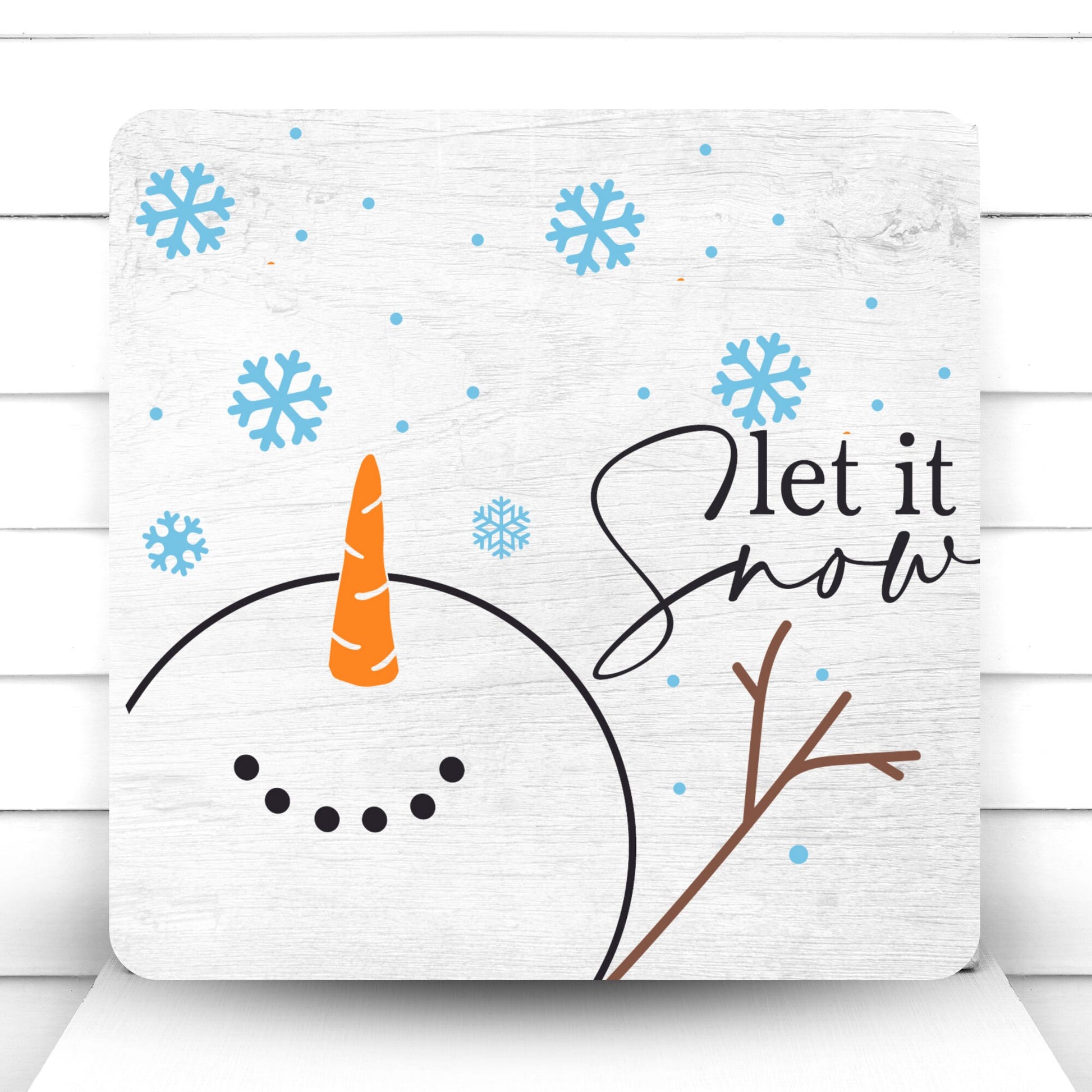 Wreath Sign, Let It Snow Wreath Sign, Cute Snowman Wreath Sign, Sugar Pepper Designs, Sign For Wreath