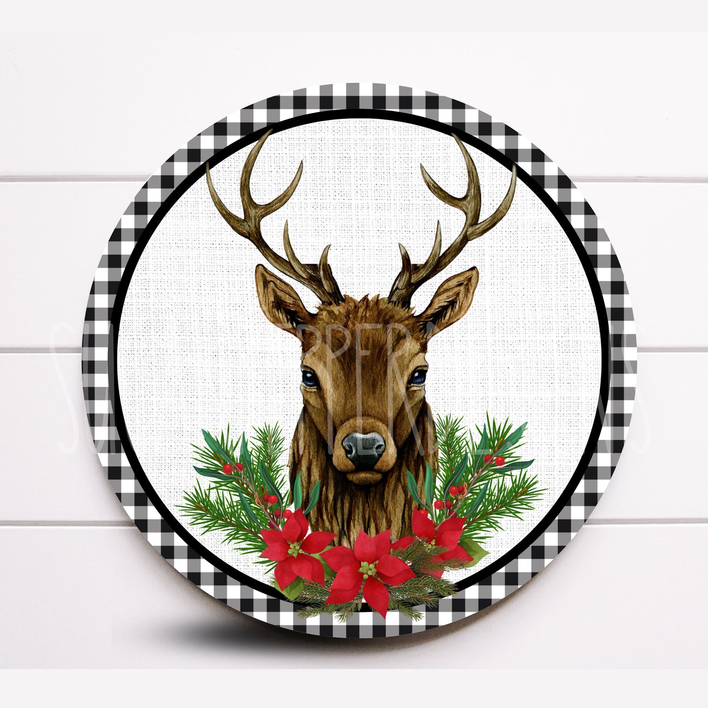 Wreath Sign, Christmas Deer Wreath Sign, Deer Wreath Sign, Sugar Pepper Designs, Sign For Wreath, Woodland Animal Wreath Sign