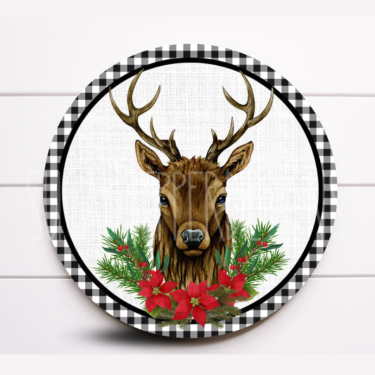 Wreath Sign, Christmas Deer Wreath Sign, Deer Wreath Sign, Sugar Pepper Designs, Sign For Wreath, Woodland Animal Wreath Sign