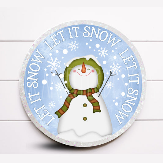 Wreath Sign, Let It Snow Snowman Wreath Sign, Winter Wreath Sign, Sugar Pepper Designs, Sign For Wreath