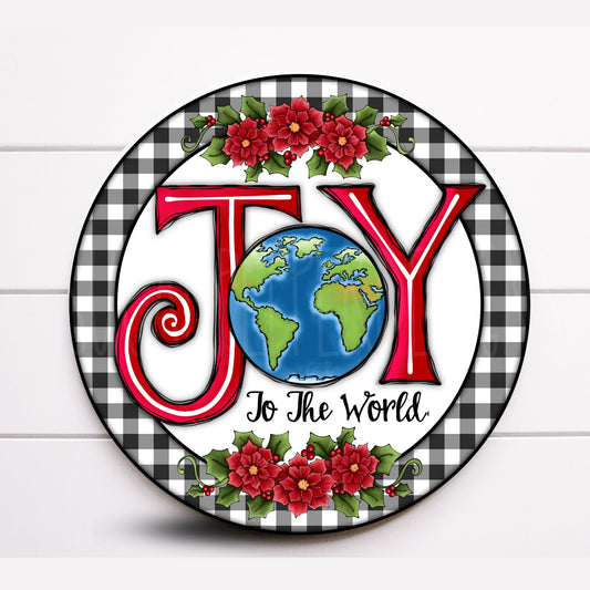 Wreath Sign, Joy to the World Round Wreath Sign, Sign For Wreath, Sugar Pepper Designs, Door Decor