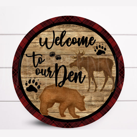 Wreath Sign, Welcome To Our Den Woodland Wreath Sign, Deer Wreath Sign, Sugar Pepper Designs, Signs For Wreaths