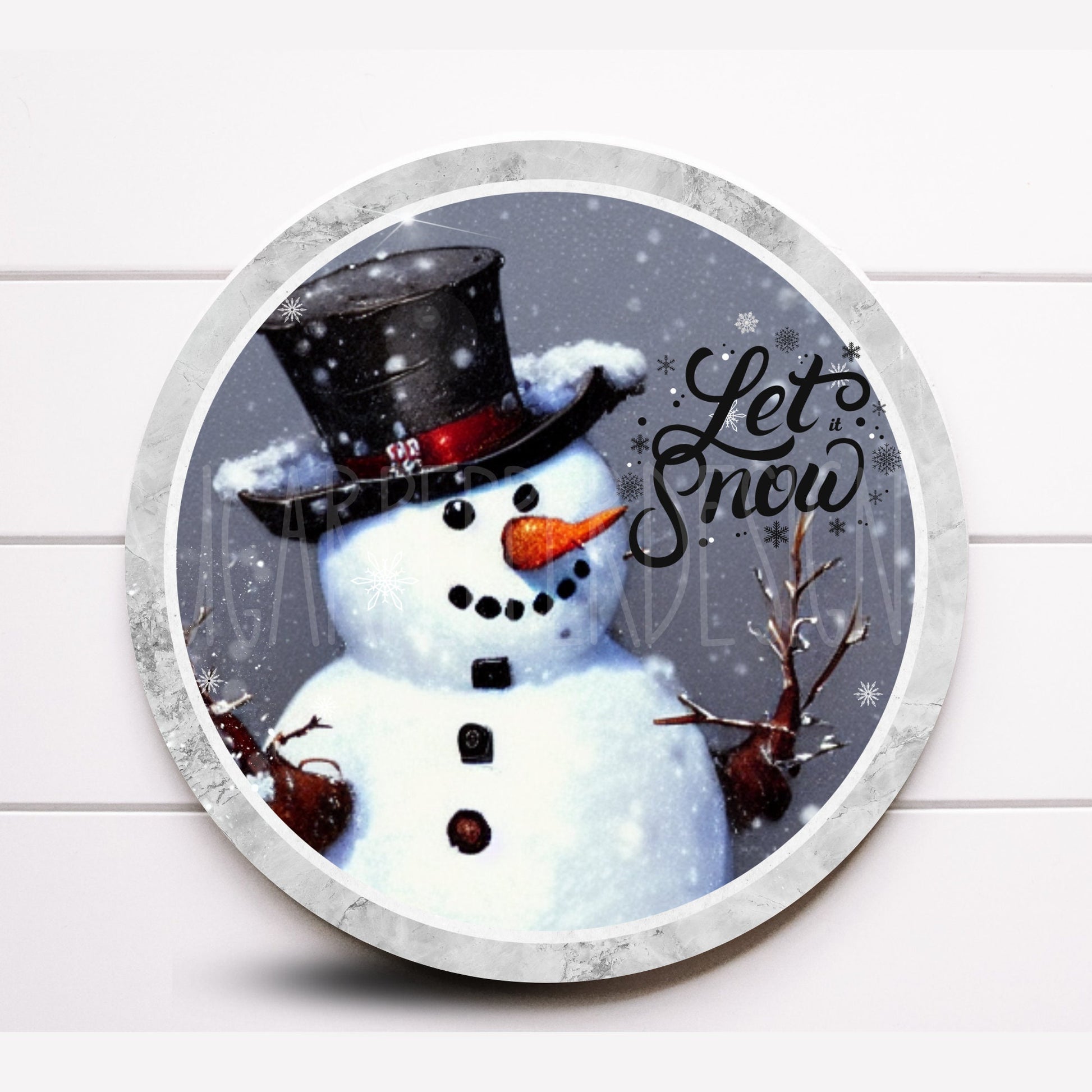 Wreath Sign, Snowman With Top Hat Wreath Sign, Let It Snow Metal Wreath Sign, Sugar Pepper Designs, Sign For Wreath, Dor Decor